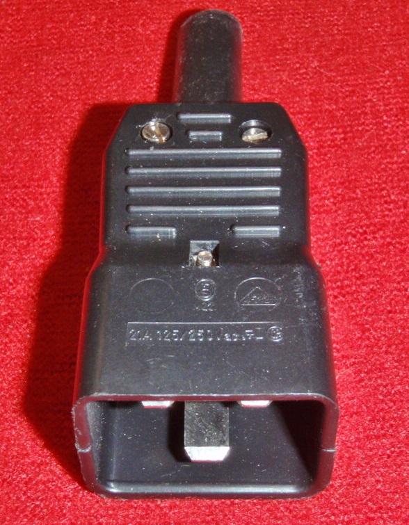 IEC Male Power Hot Cord Connector 106 Garden City Plastics